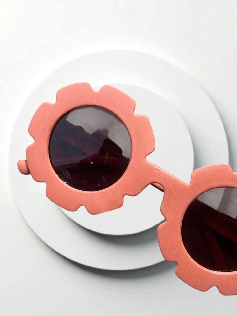 Matte Kids Flower Sunnies In Rust - Picture 7 of 9